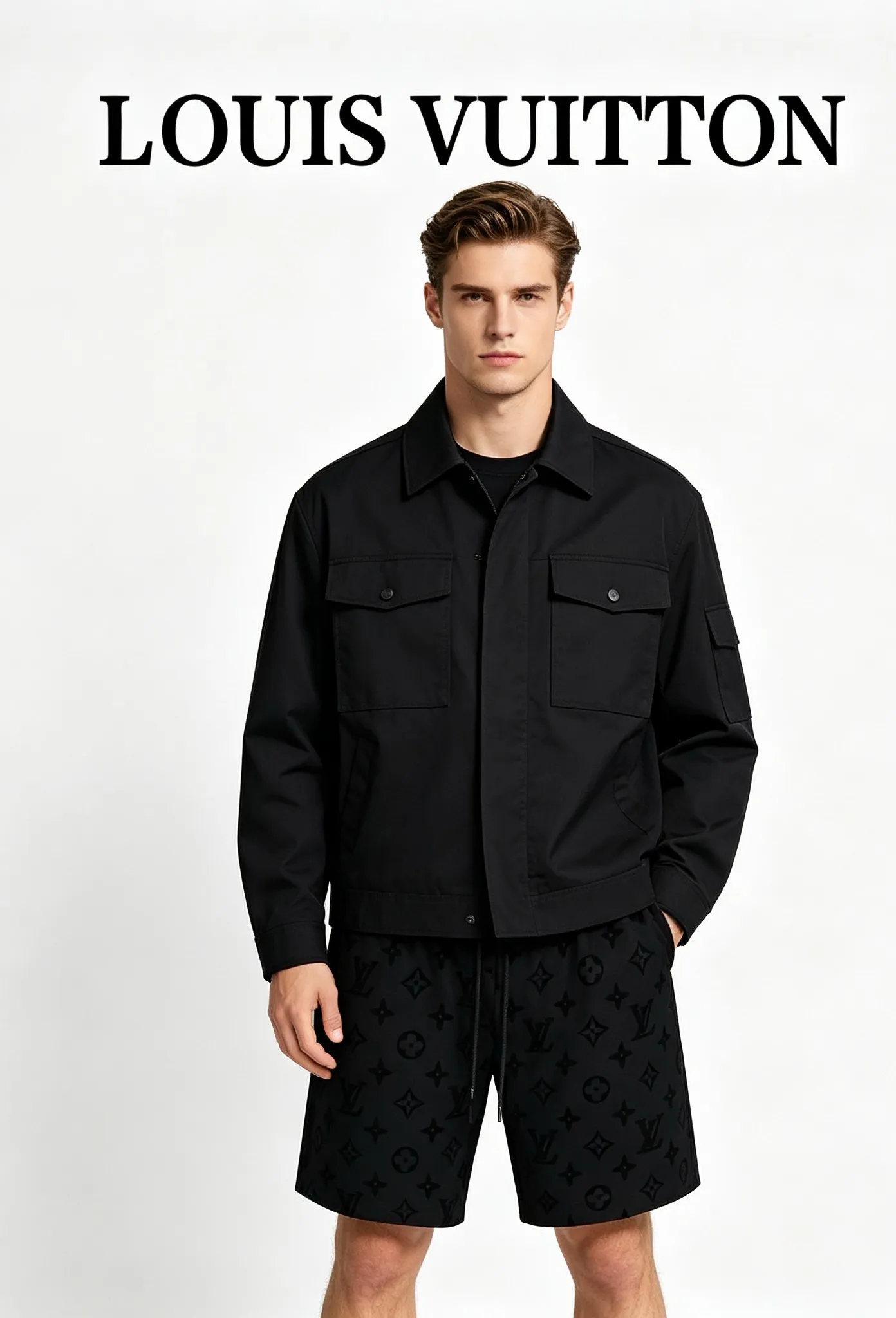 Louis Vuitton/Louis Vuitton flocked presbyopic shorts